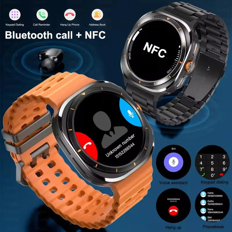 Hot Sales 2025 New For Samsung Watch 7 Ultra Smart Watch Men 32GB Memory GPS trackr NFC Bluetooth call Outdoor Sport Smartwatchs