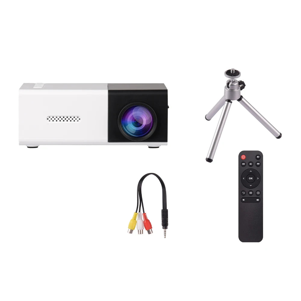 Portable Wired Projector Mobile Phone With Retractable Bracket LED Mini Home Video Equipment 720P HD Screen USB/SD/AV/Hd