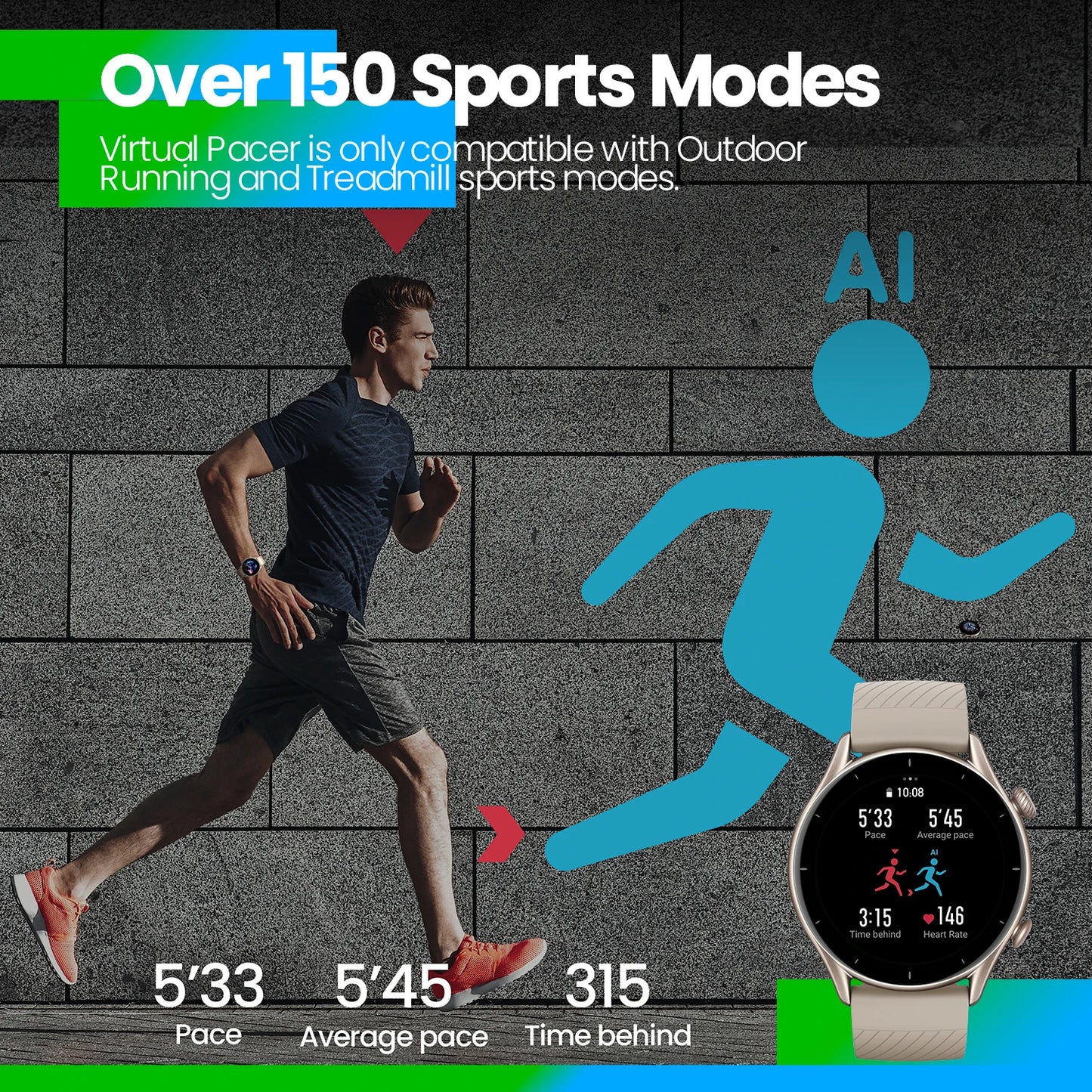 Global Version Amazfit GTR 3 GTR3 GTR-3 Smartwatch 46mm Zepp OS Alexa Built-in GPS Smart Watch Over 150 Sports Modes