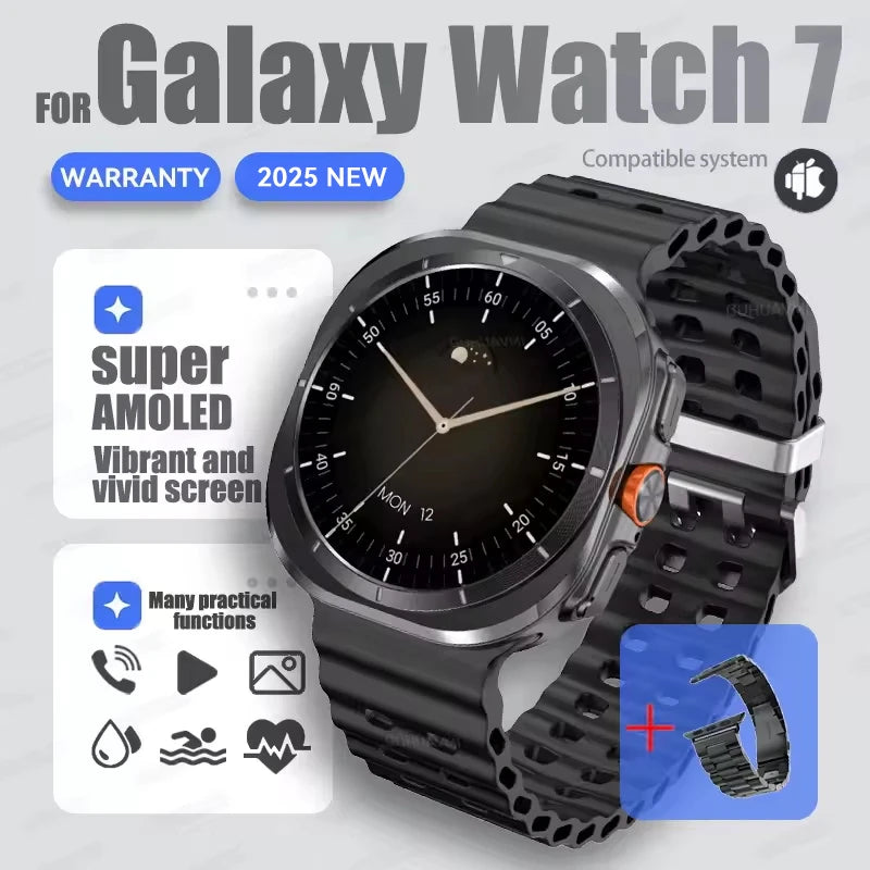 Hot Sales 2025 New For Samsung Watch 7 Ultra Smart Watch Men 32GB Memory GPS trackr NFC Bluetooth call Outdoor Sport Smartwatchs
