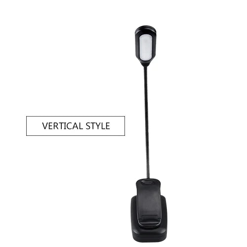 Mini Portable LED Book Light Eye Protection Reading Light Flexible Clip-On Desk Lamp Battery Powered Bedroom Study Night Light