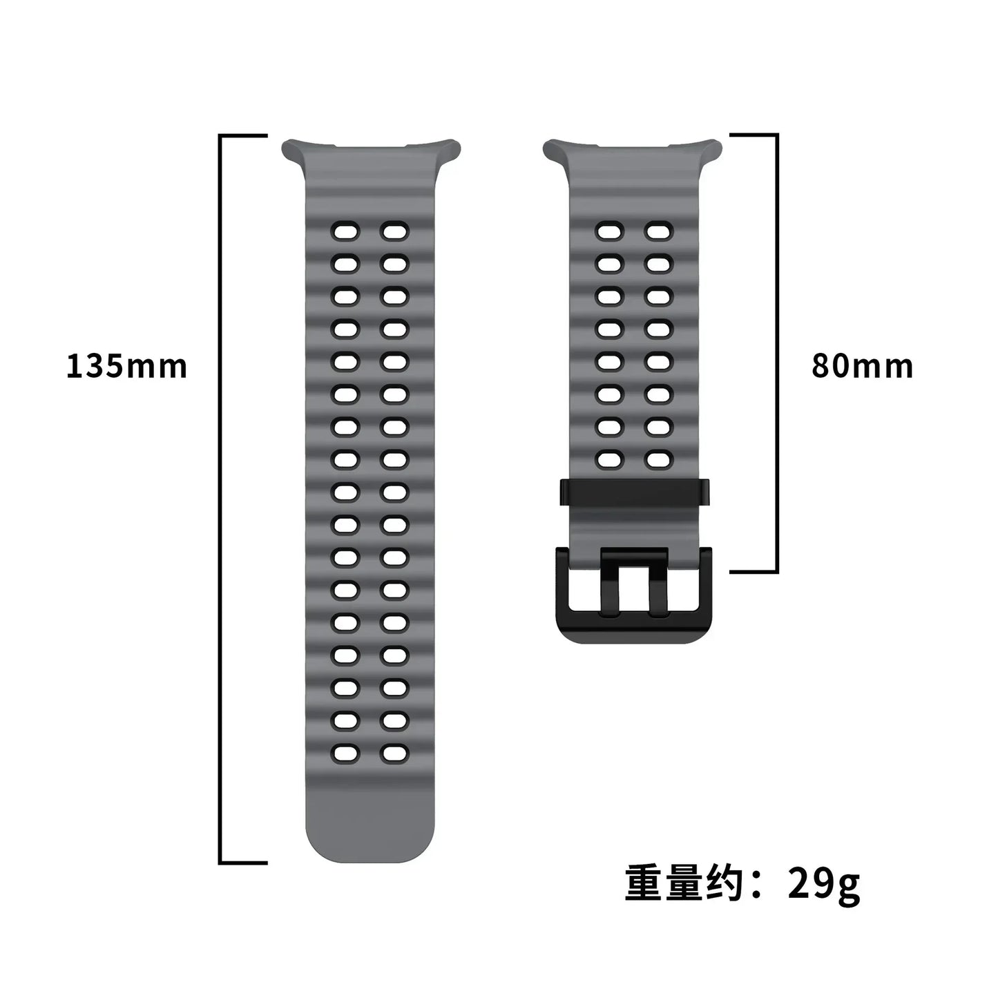Marine Band For Samsung Galaxy Watch Ultra Strap 47mm Accessories Sport Silicone Correa Bracelet Galaxy Watch 7 ultra 47mm Strap