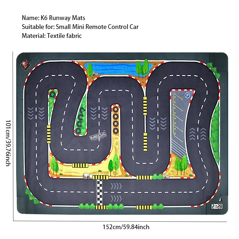 Wltoys 6401-C 1/64 FPV Mini RC Car&Runway Mats 2.4GHz First Person View Gyroscope Remote Control Car with HD Camera Racing Toy