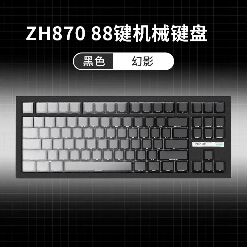 Zuohe Zh870 Mechanical Keyboard Three Mode Wireless Bluetooth RGB Hot Swap Gaming Keyboards Customized PBT Keycap Laptop Gift