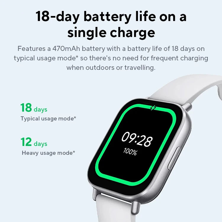 Global Version Xiaomi Redmi Watch 5 Active 2'' Display Up to 18 days of battery life 140+ Workout Modes Bluetooth Calling 5ATM