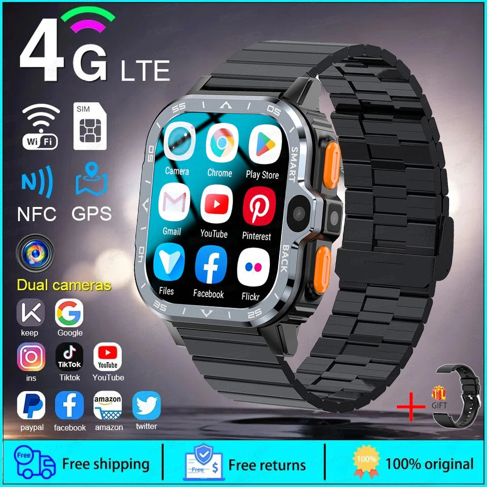 New For XIAOMI PGD Android Smart Watch Men GPS 16G/64G ROM Storage HD Dual Camera 2G 4G SIM WIFI Wireless Fast Internet Access
