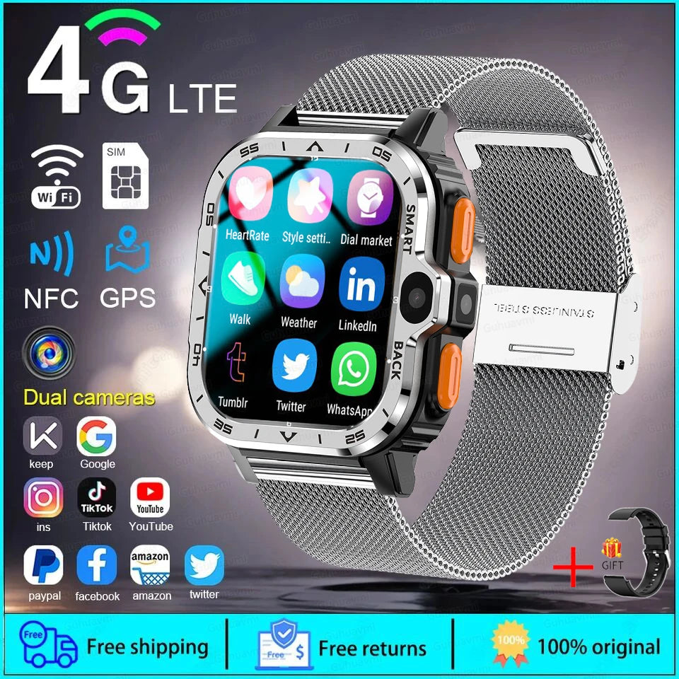 New For XIAOMI PGD Android Smart Watch Men GPS 16G/64G ROM Storage HD Dual Camera 2G 4G SIM WIFI Wireless Fast Internet Access