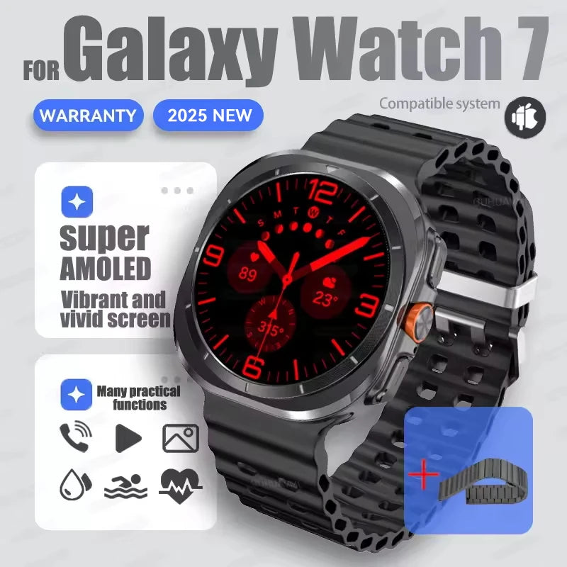Hot Sales 2025 New For Samsung Watch 7 Ultra Smart Watch Men 32GB Memory GPS trackr NFC Bluetooth call Outdoor Sport Smartwatchs
