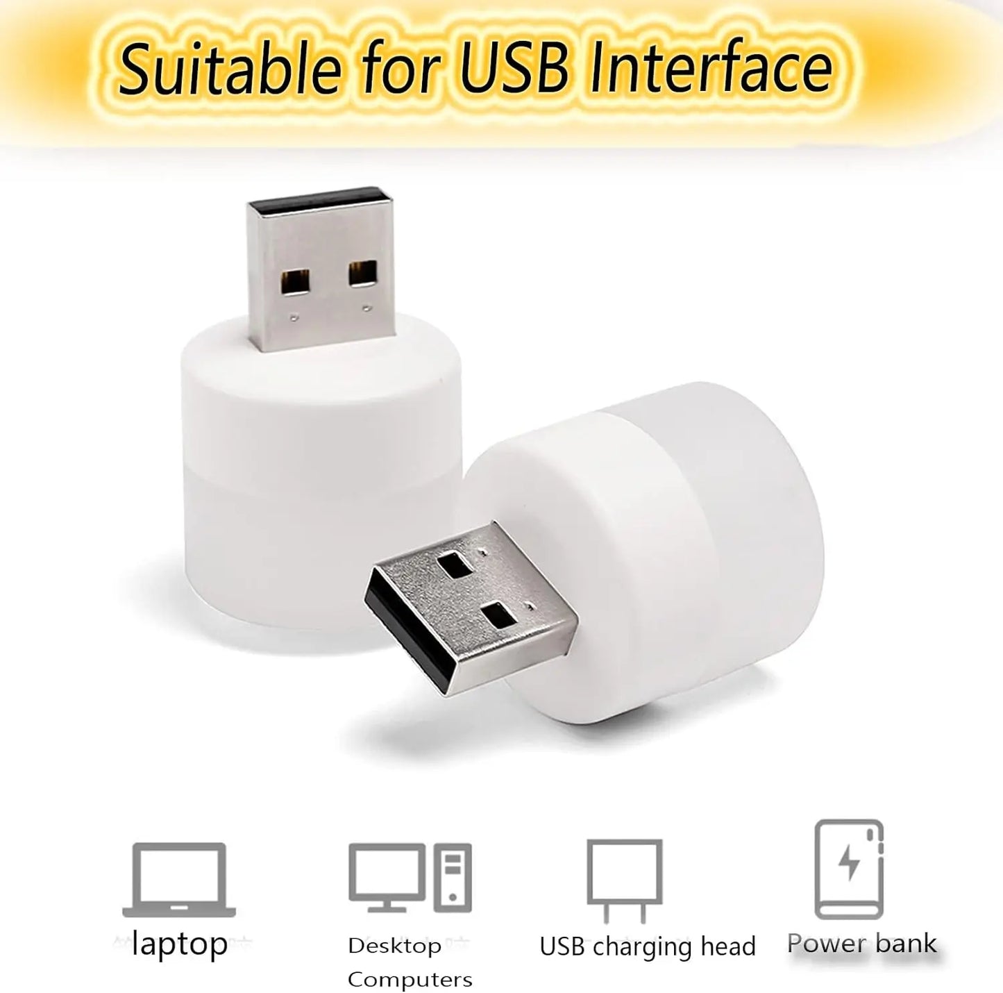 USB Light Mini LED Lamp Lights Table Room Plug Night Book Reading Decorating Items Warm White Eye Protections Wholesale Bedroom