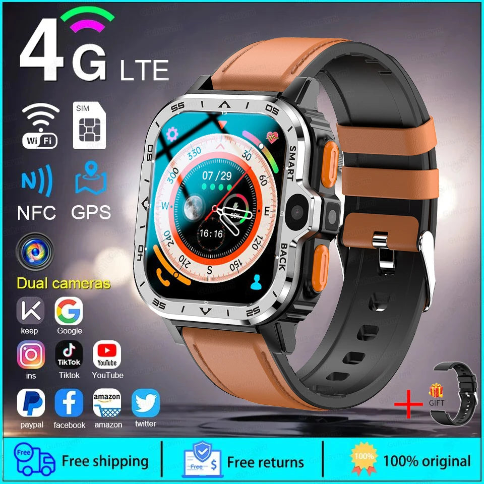 New For XIAOMI PGD Android Smart Watch Men GPS 16G/64G ROM Storage HD Dual Camera 2G 4G SIM WIFI Wireless Fast Internet Access