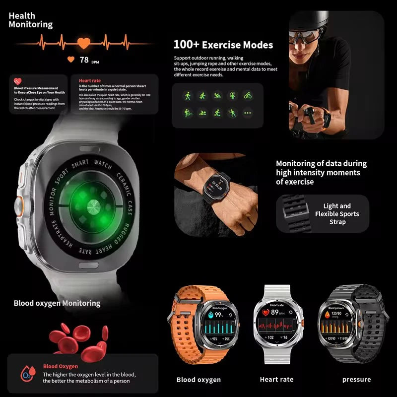 Hot Sales 2025 New For Samsung Watch 7 Ultra Smart Watch Men 32GB Memory GPS trackr NFC Bluetooth call Outdoor Sport Smartwatchs