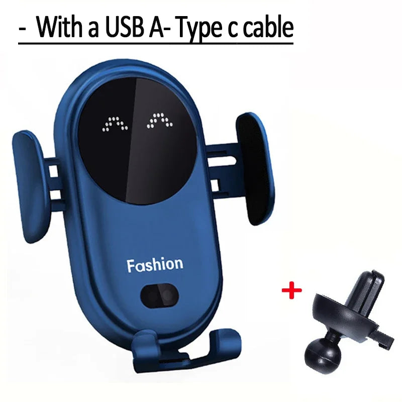 30W Automatic Clamping Infrared Induction Car Wireless Charger Stand for IPhone 11 12 13 14 Pro Max Samsung Galaxy S20 21 Plus