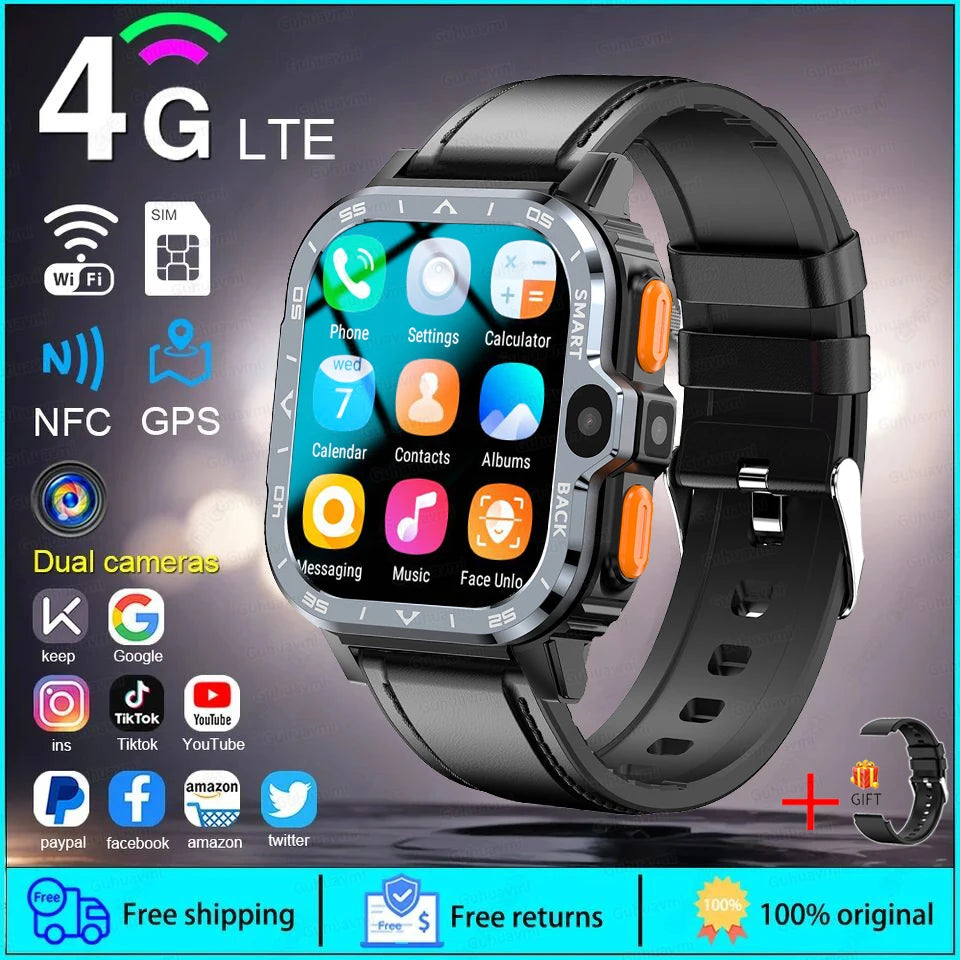 New For XIAOMI PGD Android Smart Watch Men GPS 16G/64G ROM Storage HD Dual Camera 2G 4G SIM WIFI Wireless Fast Internet Access