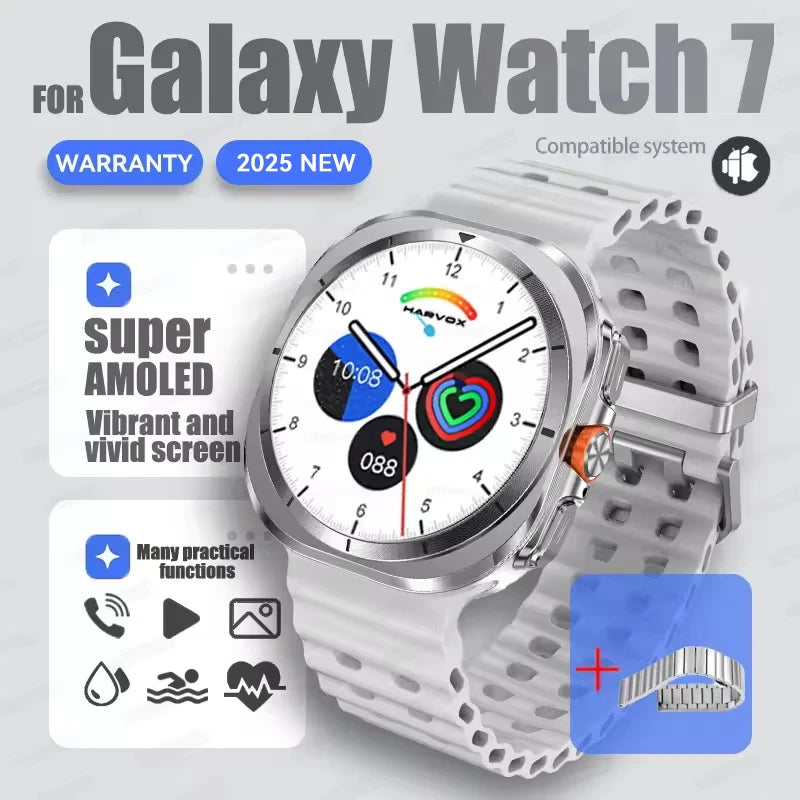 Hot Sales 2025 New For Samsung Watch 7 Ultra Smart Watch Men 32GB Memory GPS trackr NFC Bluetooth call Outdoor Sport Smartwatchs