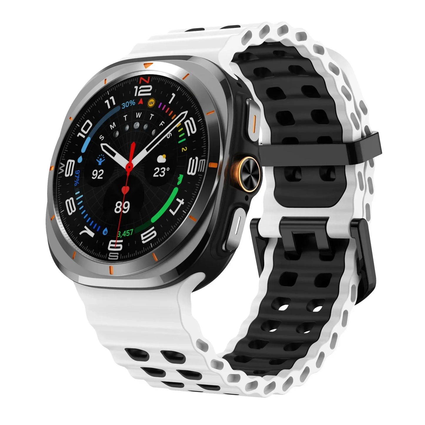 Marine Band For Samsung Galaxy Watch Ultra Strap 47mm Accessories Sport Silicone Correa Bracelet Galaxy Watch 7 ultra 47mm Strap