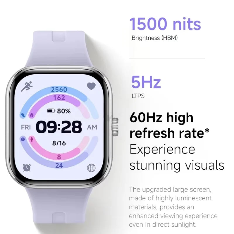 Xiaomi Redmi Watch 5 Global Version 2.07" 60Hz AMOLED Screen Built-in GNSS Bluetooth Call 150+ Sports Modes 24 Days Battery Life
