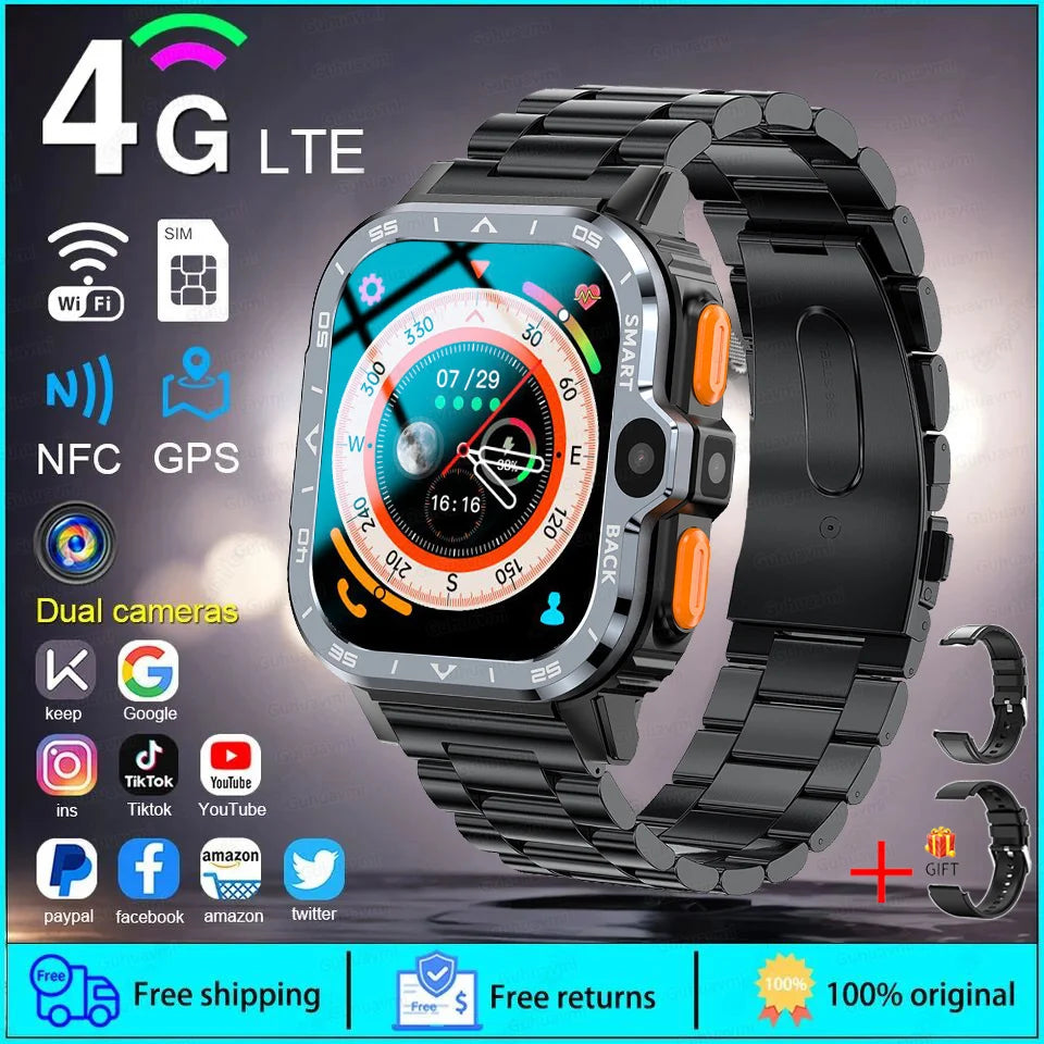 New For XIAOMI PGD Android Smart Watch Men GPS 16G/64G ROM Storage HD Dual Camera 2G 4G SIM WIFI Wireless Fast Internet Access