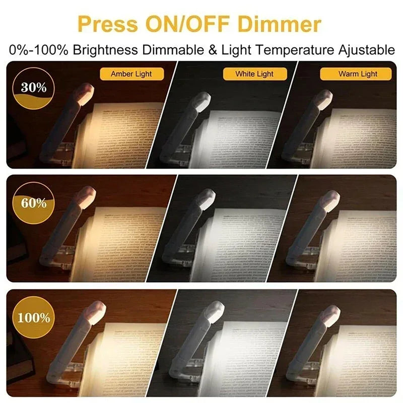 LED USB Rechargeable Book Reading Light Eye Protection Night Light Portable Clip Desk Lights Bookmark Read Light Night Lamp