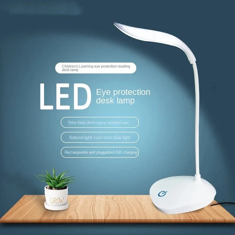 Dormitory Reading the USB Charging LED Lamp That Shield an Eye Beads Three Gears Touch Dimmer Lamp Eye Protection Desk Lamp