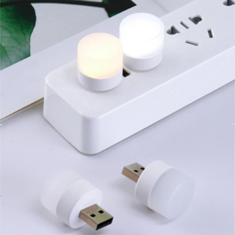 USB Light Mini LED Lamp Lights Table Room Plug Night Book Reading Decorating Items Warm White Eye Protections Wholesale Bedroom
