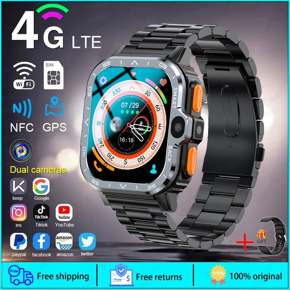 New For XIAOMI PGD Android Smart Watch Men GPS 16G/64G ROM Storage HD Dual Camera  2G 4G SIM WIFI Wireless Fast Internet Access