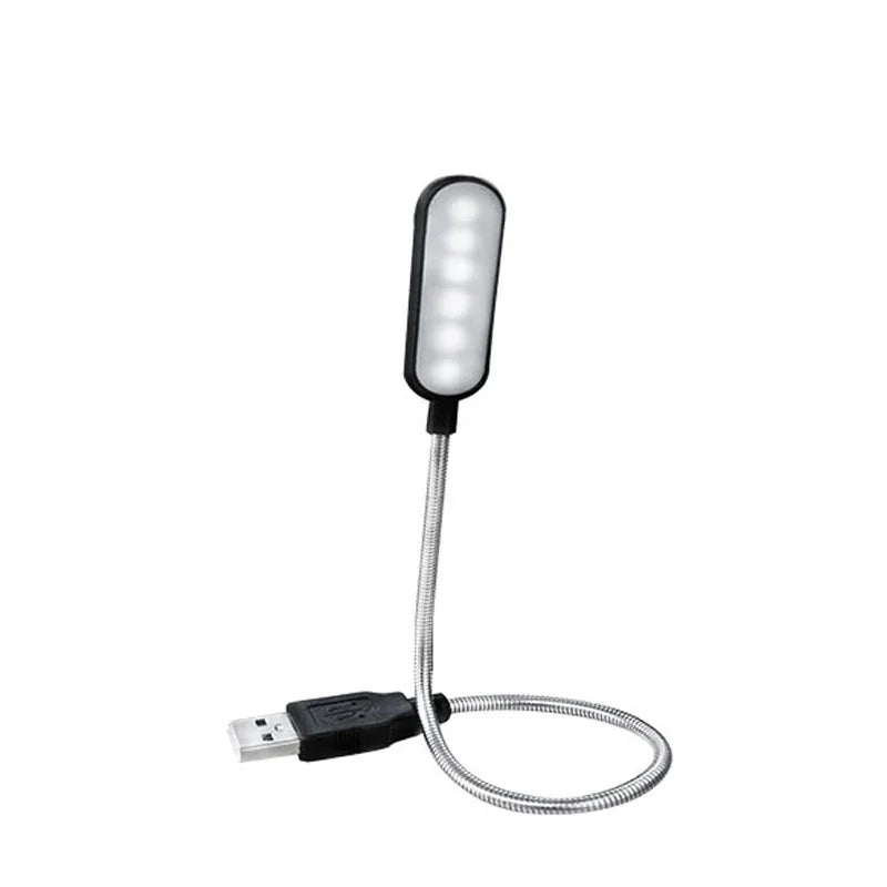 1pc Mini USB LED Lamp With Flexible Arm Portable LED Reading Light Eye-Protection Energy-Saving Mini Night Light Laptop Desktop