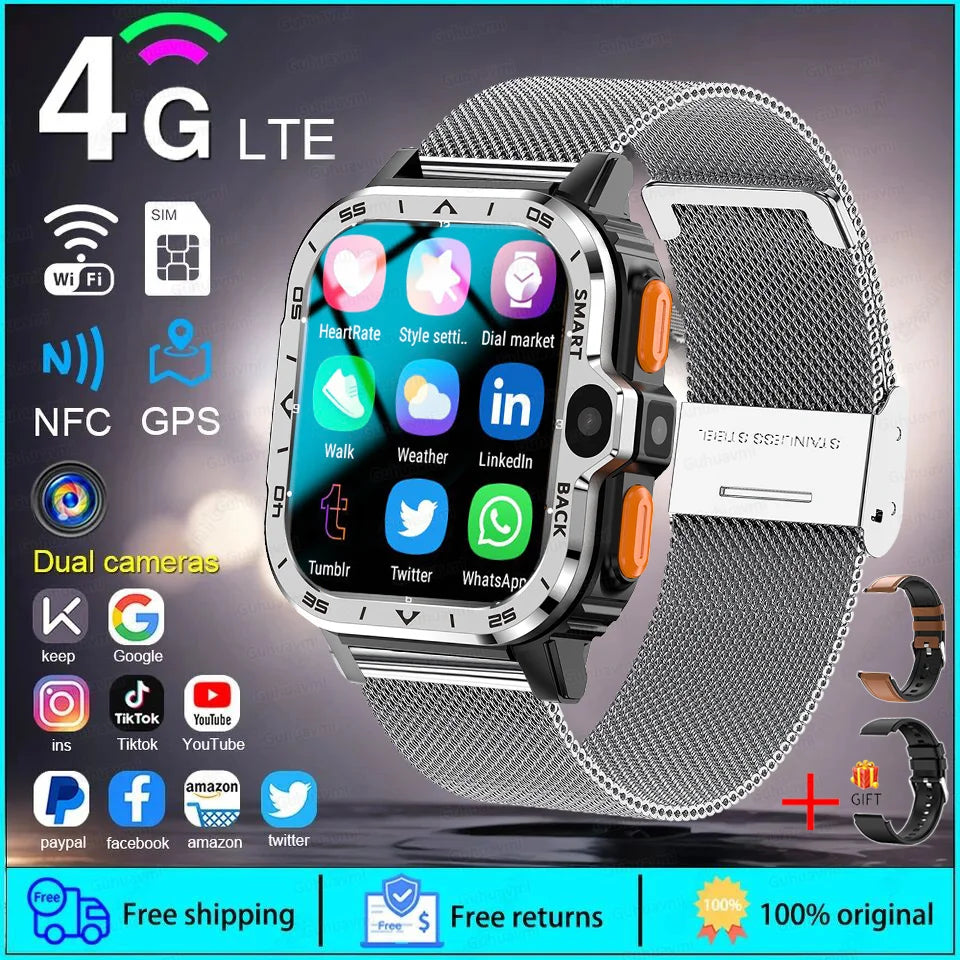 New For XIAOMI PGD Android Smart Watch Men GPS 16G/64G ROM Storage HD Dual Camera  2G 4G SIM WIFI Wireless Fast Internet Access