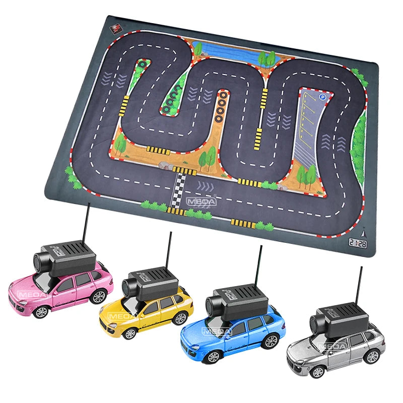 Wltoys 6401-C 1/64 FPV Mini RC Car&Runway Mats 2.4GHz First Person View Gyroscope Remote Control Car with HD Camera Racing Toy