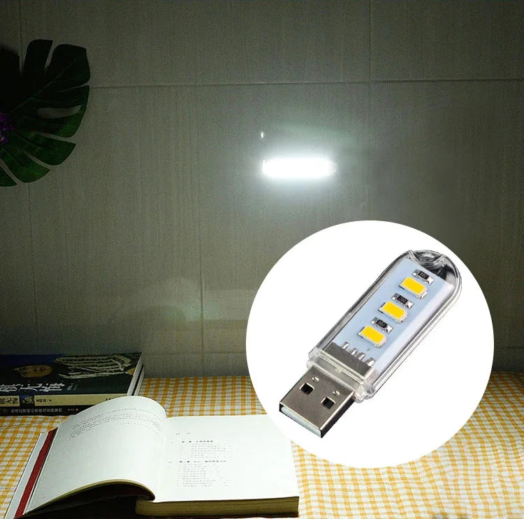 1pc Mini USB LED Lamp With Flexible Arm Portable LED Reading Light Eye-Protection Energy-Saving Mini Night Light Laptop Desktop