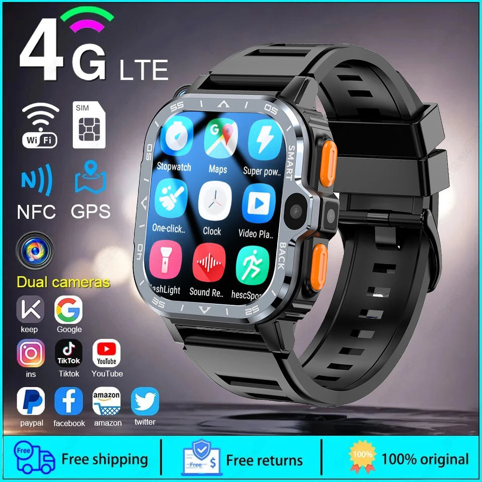 New For XIAOMI PGD Android Smart Watch Men GPS 16G/64G ROM Storage HD Dual Camera  2G 4G SIM WIFI Wireless Fast Internet Access