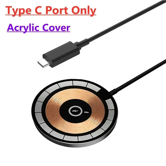 100W Magnetic Wireless Charger for Macsafe iPhone 15 14 13 12 Pro Max Mini Type C Fast Wireless Charging Pad Stand Phone Charger