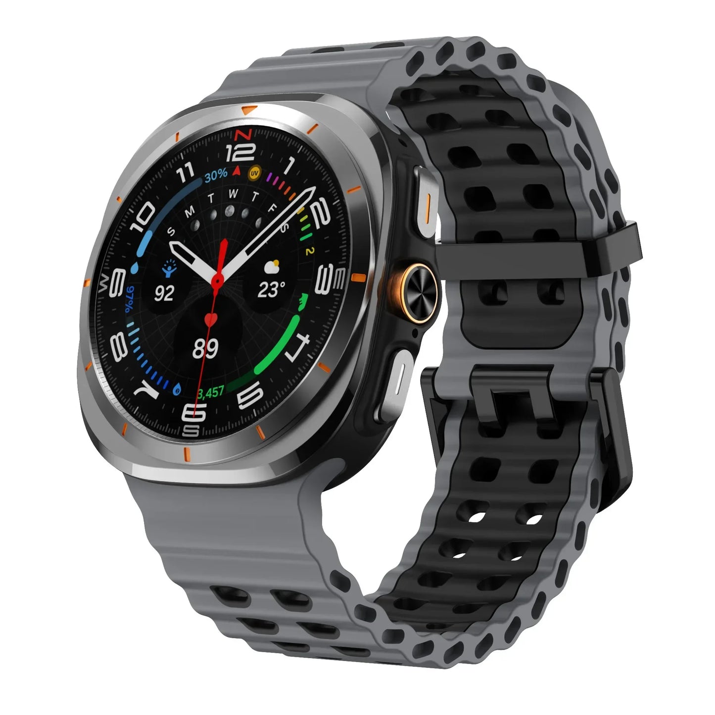 Marine Band For Samsung Galaxy Watch Ultra Strap 47mm Accessories Sport Silicone Correa Bracelet Galaxy Watch 7 ultra 47mm Strap