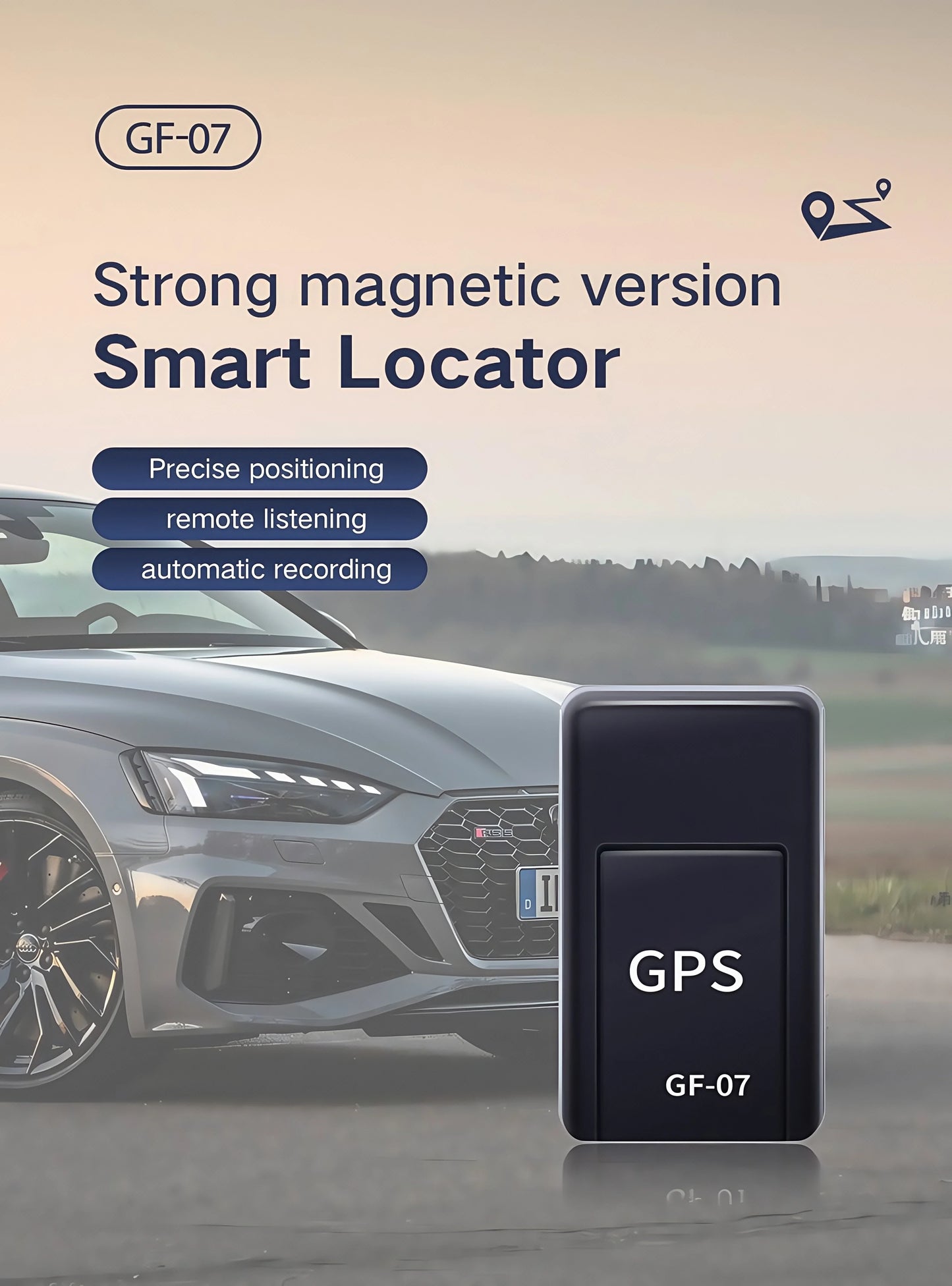 Mini GF07 GPS Tracker | Real-Time Tracking | Anti-Theft Alarm | Strong Magnetic Mount | SIM Message Positioner
