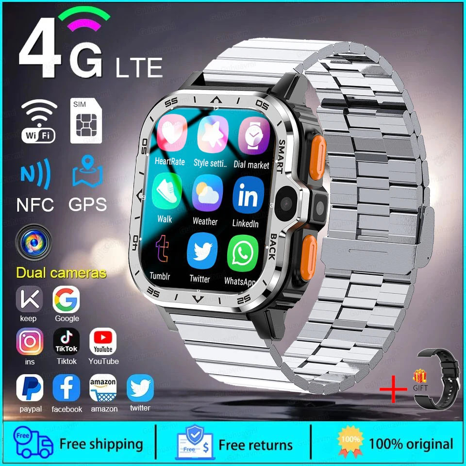 New For XIAOMI PGD Android Smart Watch Men GPS 16G/64G ROM Storage HD Dual Camera  2G 4G SIM WIFI Wireless Fast Internet Access