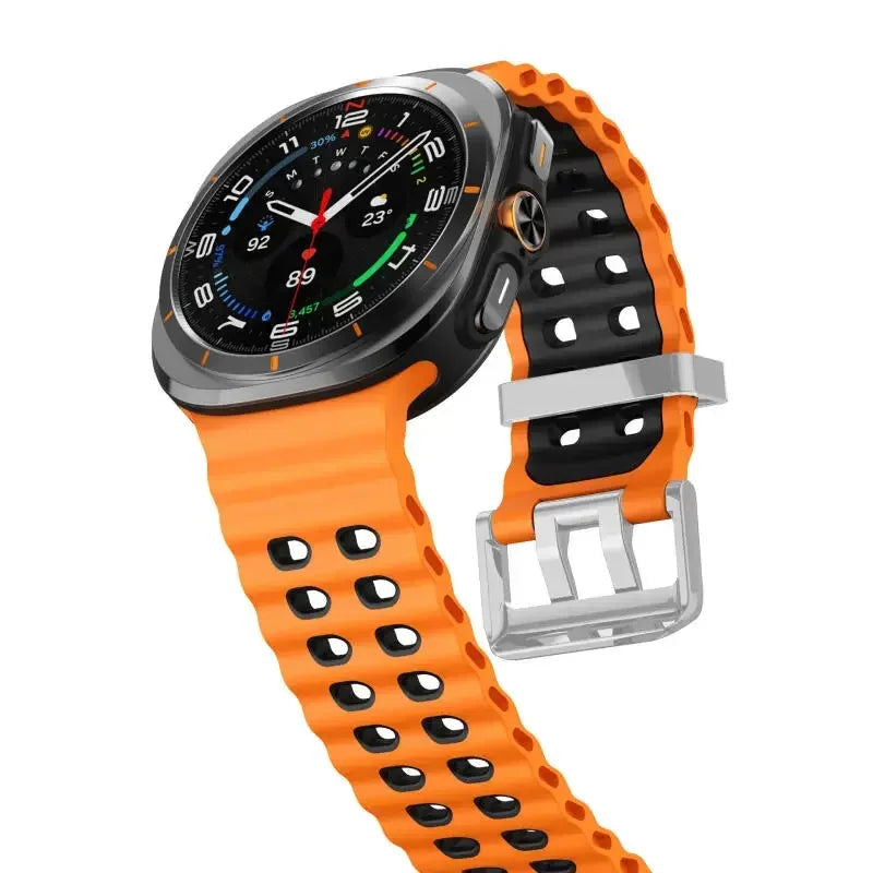 Marine Band For Samsung Galaxy Watch Ultra Strap 47mm Accessories Sport Silicone Correa Bracelet Galaxy Watch 7 ultra 47mm Strap