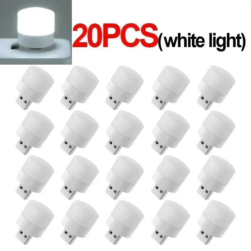 USB Light Mini LED Lamp Lights Table Room Plug Night Book Reading Decorating Items Warm White Eye Protections Wholesale Bedroom