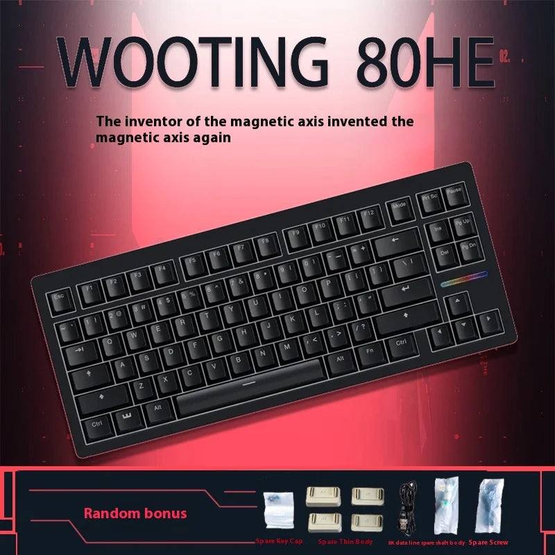 Wooting 80HE Gaming Keyboard Original Wooting Series Customized Magnetic Switch Hall Effect 0.1mm Rapid Trigger DKS SOCD MT TGL