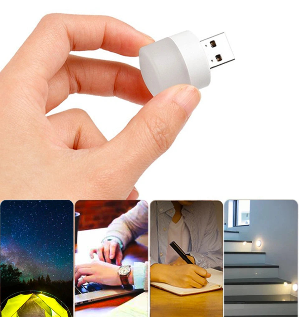 USB Light Mini LED Lamp Lights Table Room Plug Night Book Reading Decorating Items Warm White Eye Protections Wholesale Bedroom