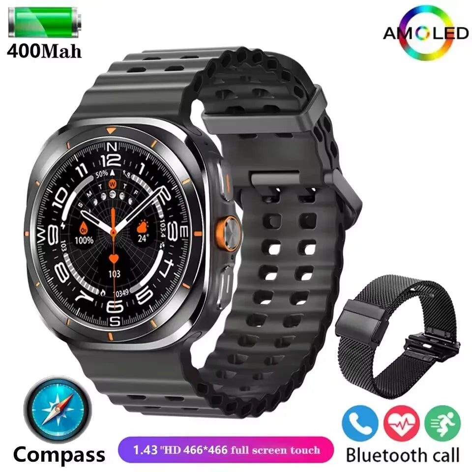 New 2025 Galaxy Watch 7 Ultra 47mm Smart Watch Bluetooth Call Men GPS NFC AMOLED Fitness Tracker Health Smartwatch For Samsung