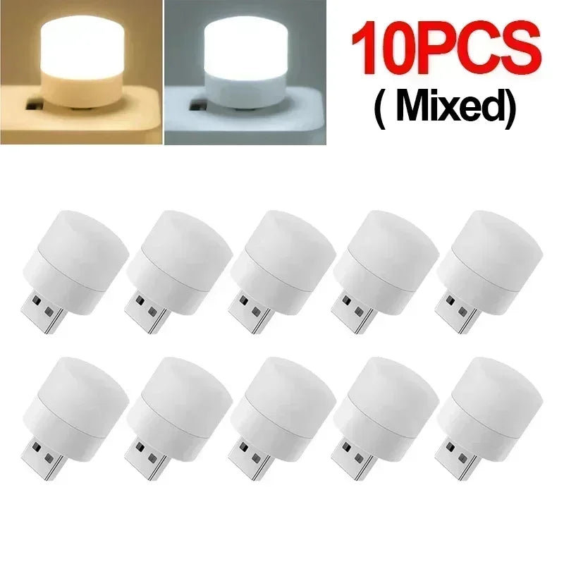 USB Light Mini LED Lamp Lights Table Room Plug Night Book Reading Decorating Items Warm White Eye Protections Wholesale Bedroom