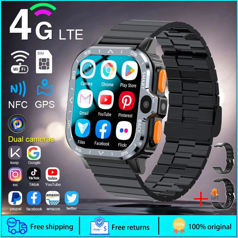 New For XIAOMI PGD Android Smart Watch Men GPS 16G/64G ROM Storage HD Dual Camera  2G 4G SIM WIFI Wireless Fast Internet Access