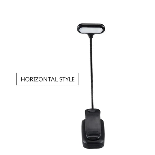 Mini Portable LED Book Light Eye Protection Reading Light Flexible Clip-On Desk Lamp Battery Powered Bedroom Study Night Light