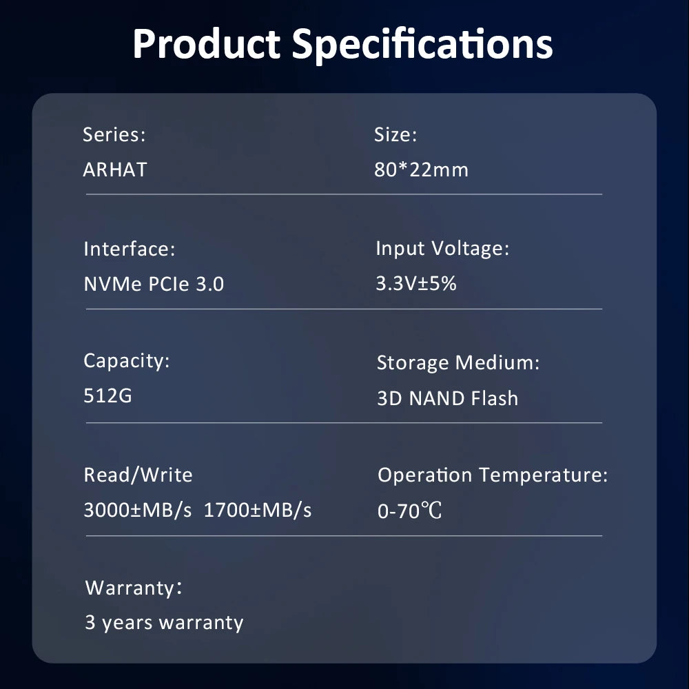 HUADISK SSD NVME M2 Internal Hard Disk 128GB 256GB 512GB 1TB 2TB M2 PCIe 3.0x4 2280 SSD Internal Solid State Drives For Laptop