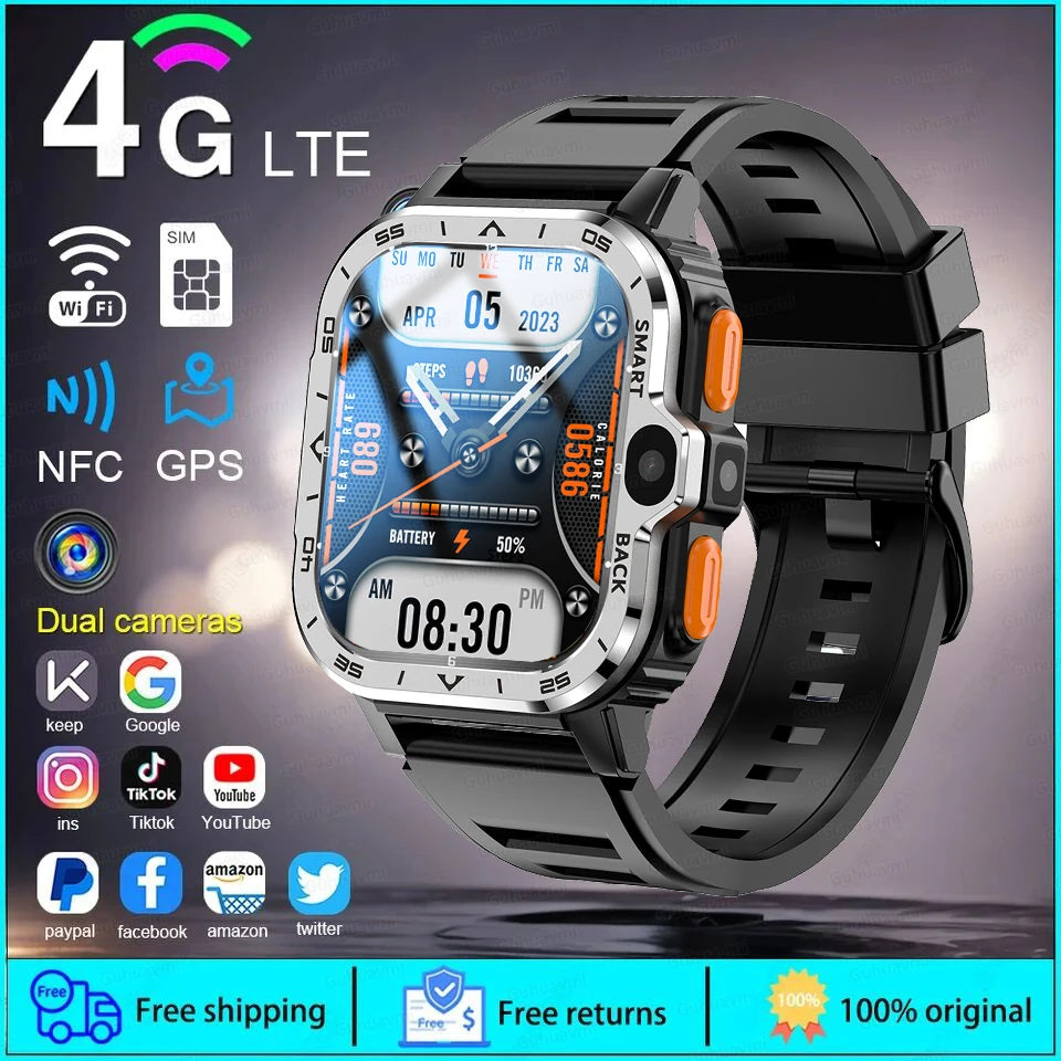 New For XIAOMI PGD Android Smart Watch Men GPS 16G/64G ROM Storage HD Dual Camera  2G 4G SIM WIFI Wireless Fast Internet Access
