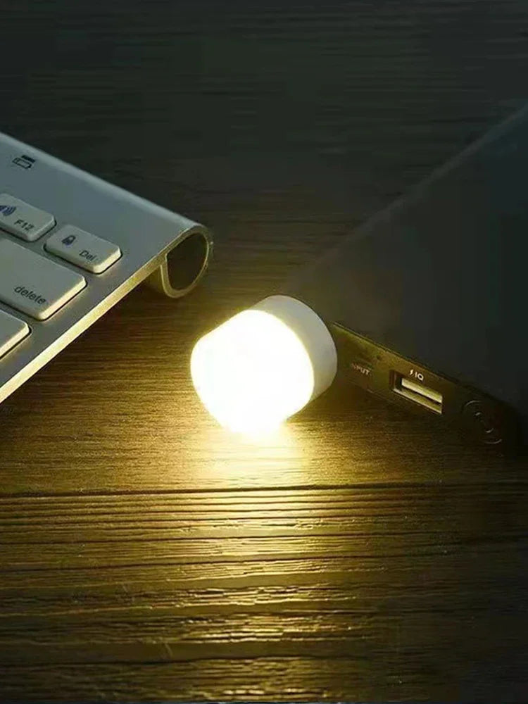 1pc Mini USB LED Lamp With Flexible Arm Portable LED Reading Light Eye-Protection Energy-Saving Mini Night Light Laptop Desktop