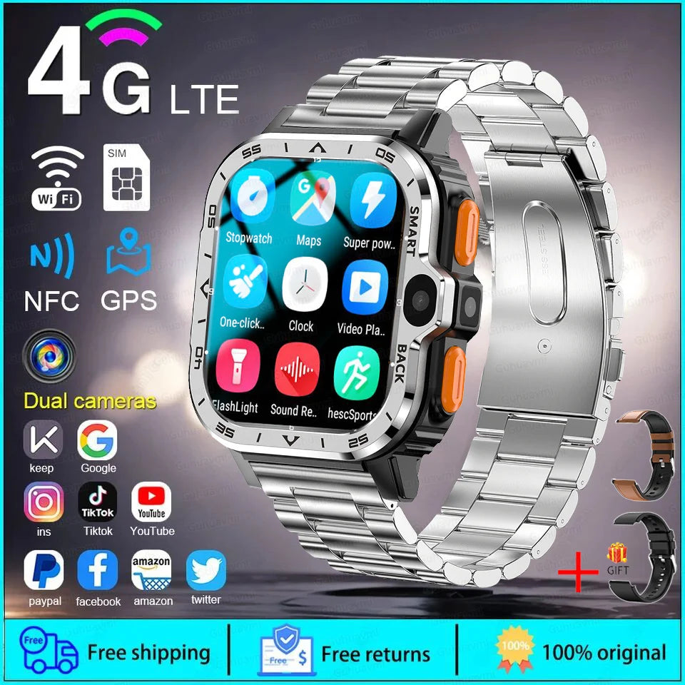 New For XIAOMI PGD Android Smart Watch Men GPS 16G/64G ROM Storage HD Dual Camera  2G 4G SIM WIFI Wireless Fast Internet Access