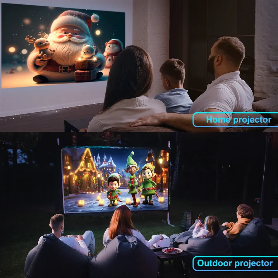 KaiAqua 4K Android 11 Projector Native 1080P 390ANSI HY320 Dual Wifi6 BT5.0 1920*1080P Cinema portable Projetor upgrated HY300