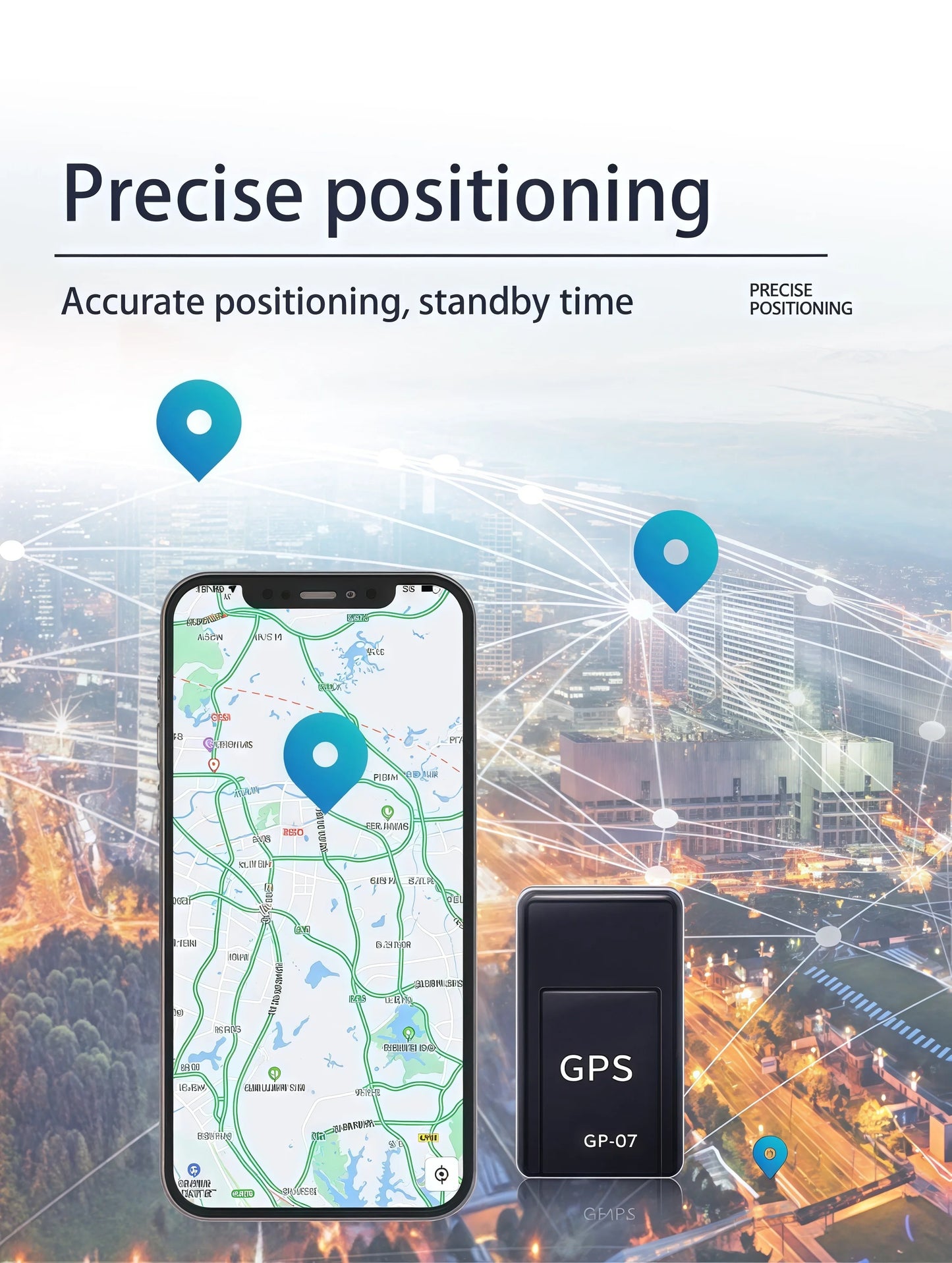 Mini GF07 GPS Tracker | Real-Time Tracking | Anti-Theft Alarm | Strong Magnetic Mount | SIM Message Positioner