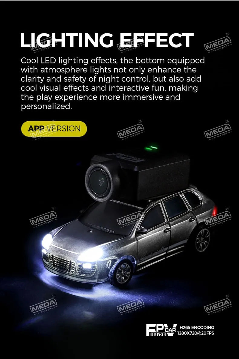 Wltoys 6401-C 1/64 FPV Mini RC Car&Runway Mats 2.4GHz First Person View Gyroscope Remote Control Car with HD Camera Racing Toy