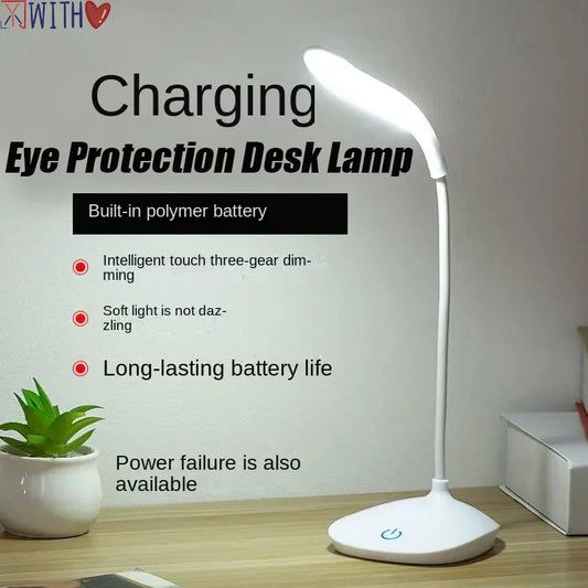 Dormitory Reading the USB Charging LED Lamp That Shield an Eye Beads Three Gears Touch Dimmer Lamp Eye Protection Desk Lamp